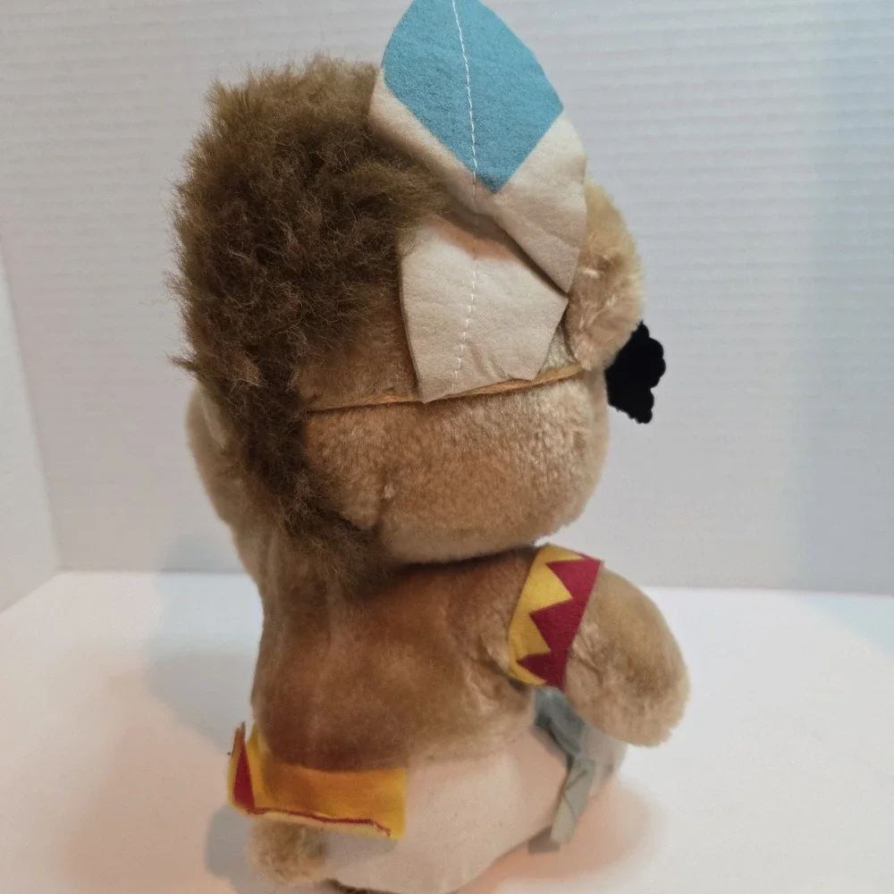 1985 Applause Hanna Barbera PAW PAWS Brave‎ Paw Indian Bear Stuffed Plush 9